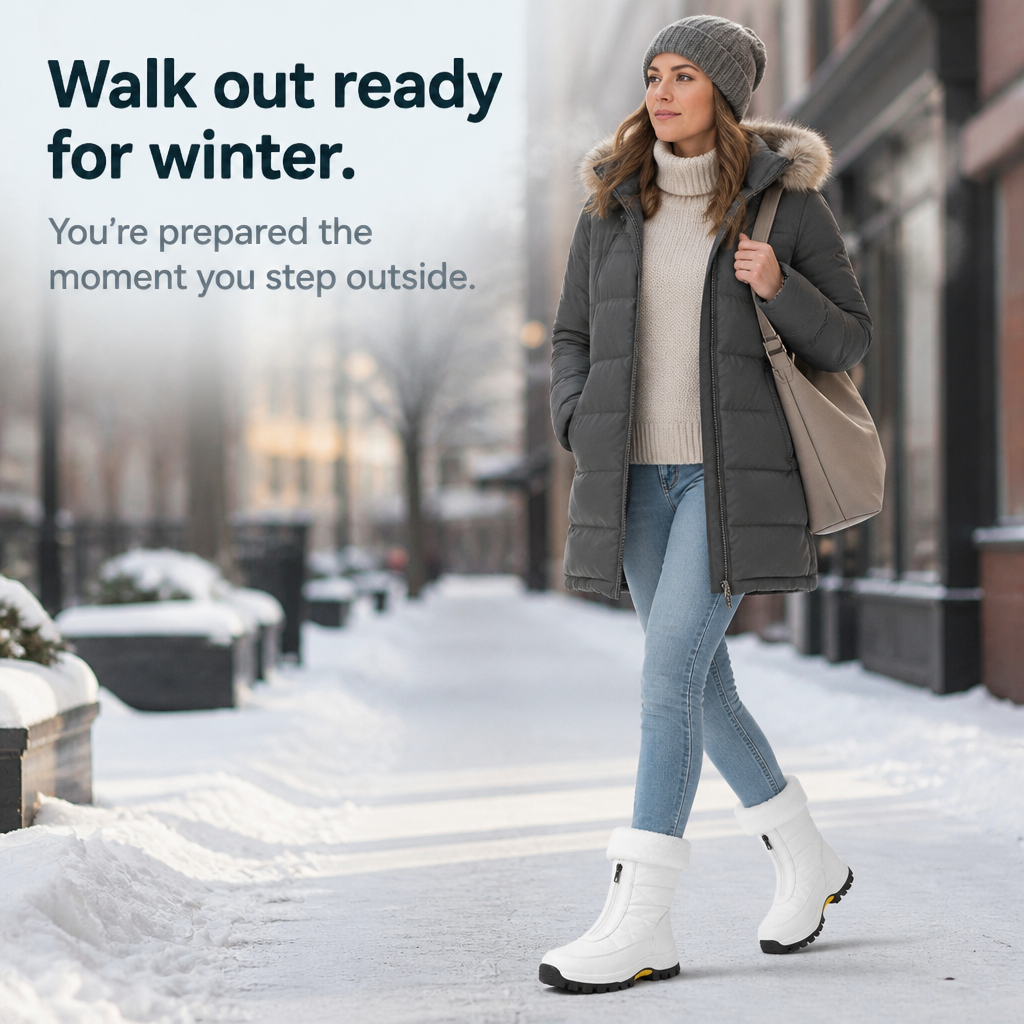 Snowlina | Plush-Lined Snow Boots – Mid-Calf Style for Women