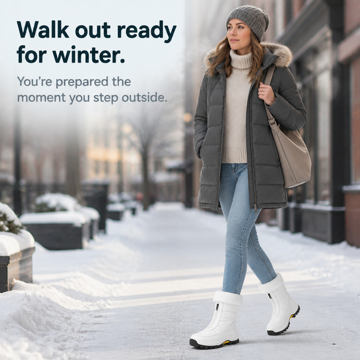 Snowlina | Plush-Lined Snow Boots – Mid-Calf Style for Women