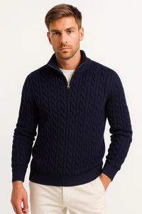 Daniel | Cable Knit Quarter-Zip Men's Sweater