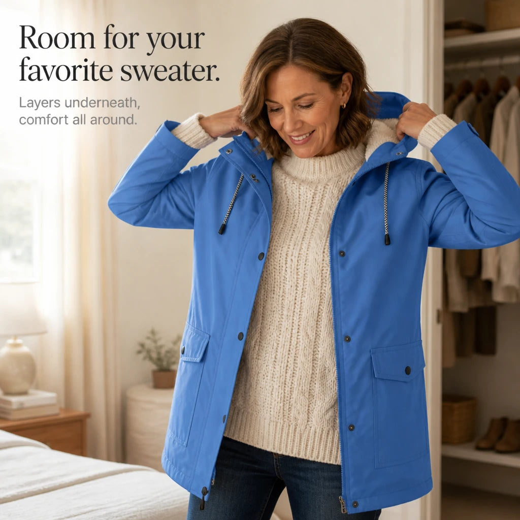 Winda | Fleece-Lined Hooded Winter Jacket for Women