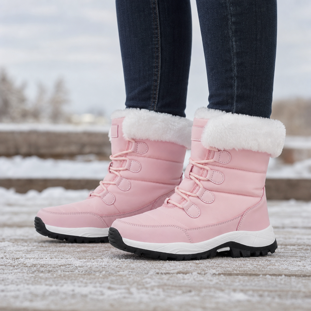 Cozywalk | Fleece-Lined Platform Snow Boots for Women – Non-Slip Winter Style
