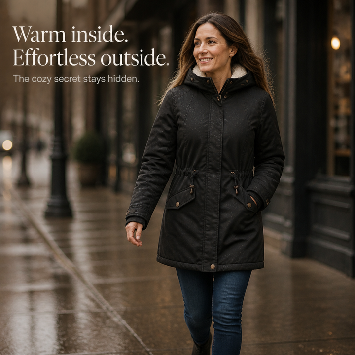 Warmbella | Padded Parka – Fleece-Lined Waist-Defining Style