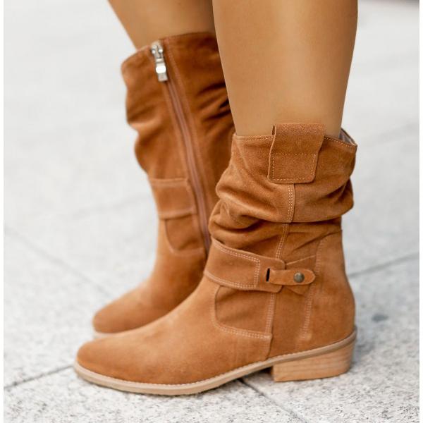 Ellarose | Women's Relaxed Slouchy Fold-Over Ankle Boots