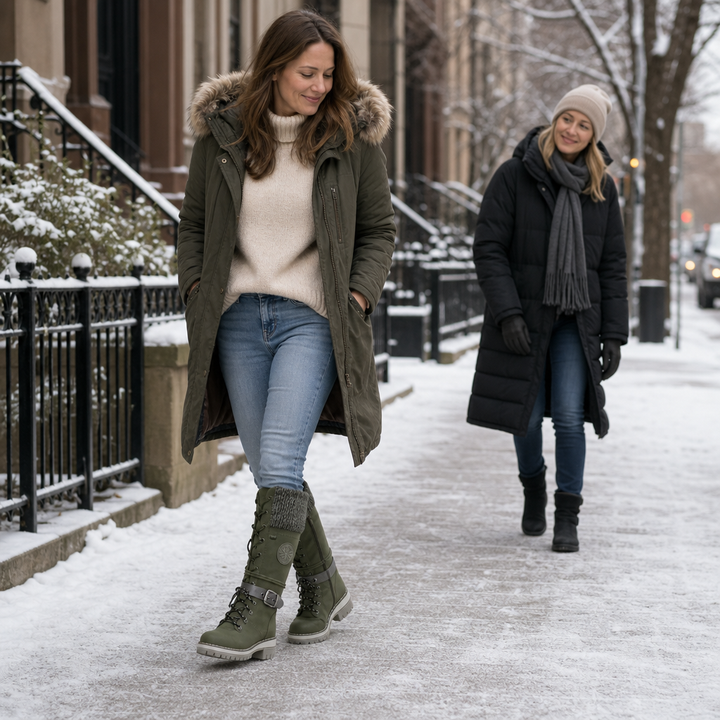 Snowbella | Knee-High Winter Boots – Comfortable Side-Zip Style
