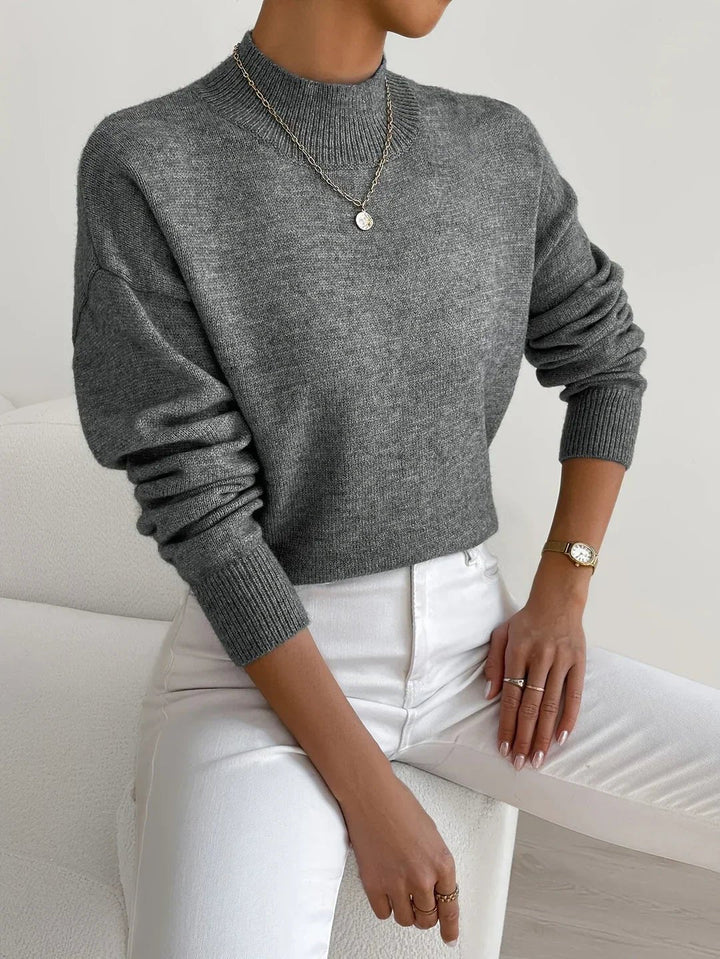 Vivienne | Strickpullover mit Stehkragen