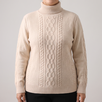Sienna | Maglione dolcevita in lana d'agnello con motivo
