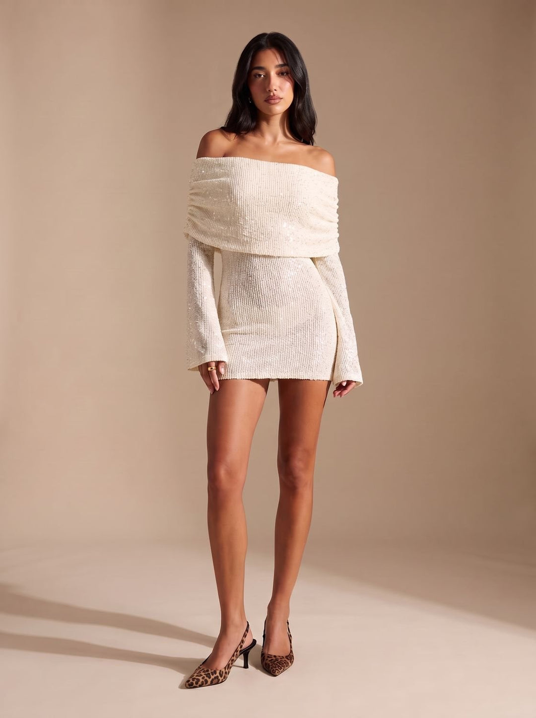 Aria | Off-Shoulder Sequin Bodycon Mini Dress for Women