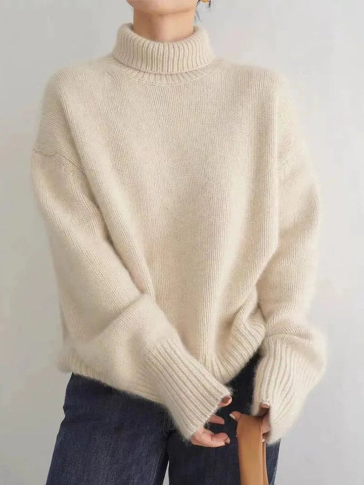 Clara | Knit Sweater – Soft Oversized Turtleneck for Women