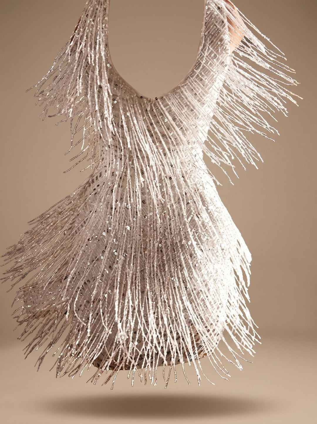 Sparkle | Sequin Fringe V-Neck Mini Dress for Women