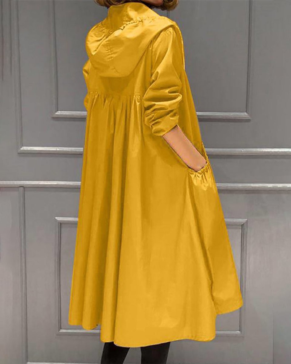 Sylvie | Impermeabile trench lungo con cappuccio, elegante da donna