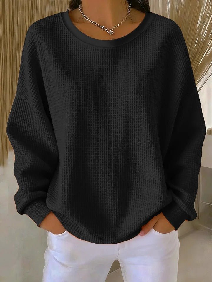 Ellora | Lockerer Pullover aus strukturiertem Waffelstrick