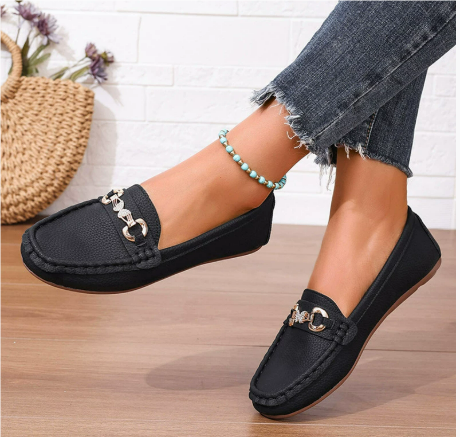 Elise | Klassische Damen-Loafer aus Leder zum Hineinschlüpfen