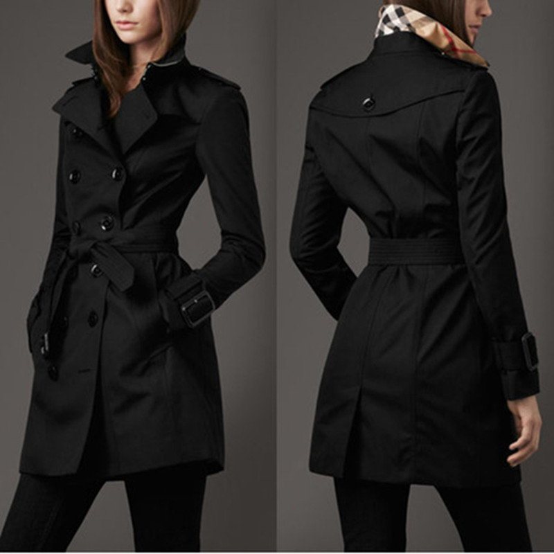 Vivian | Women's Elegant Slim Double-Breasted Trench Coat