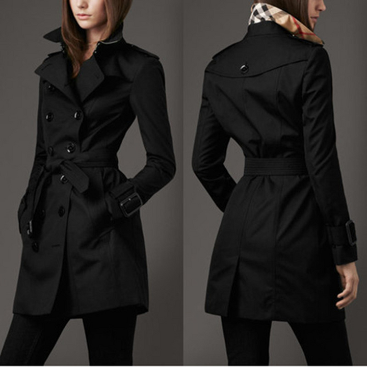 Vivian | Women's Elegant Slim Double-Breasted Trench Coat