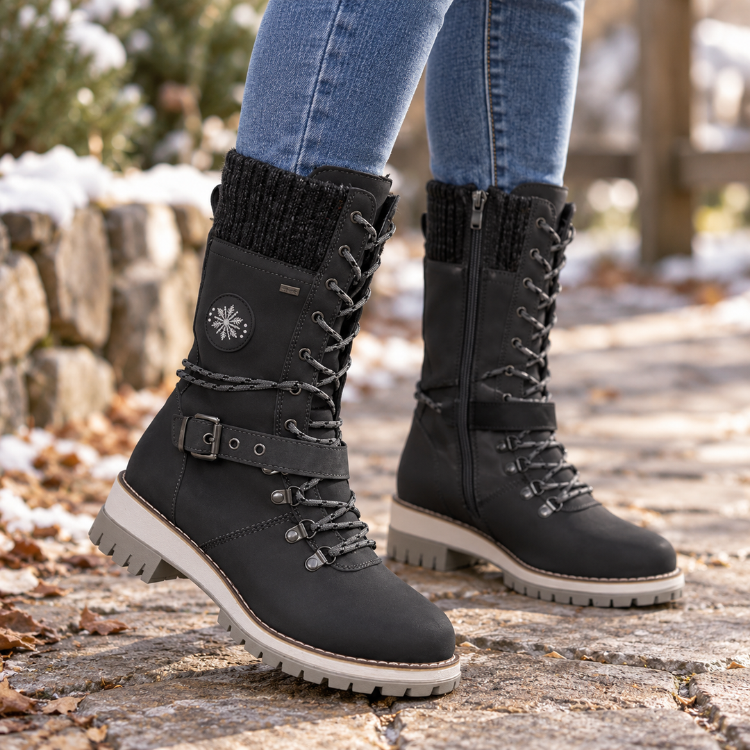 Snowlina | Knee-High Snow Boots – Adjustable Insulated Style
