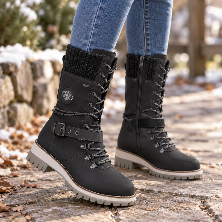 Snowlina | Knee-High Snow Boots – Adjustable Insulated Style