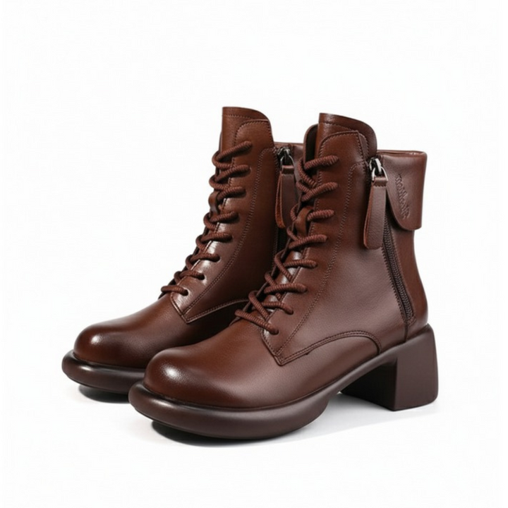 Vintara | Vintage Ankle Boots – Warm Fleece Lined Style for Women