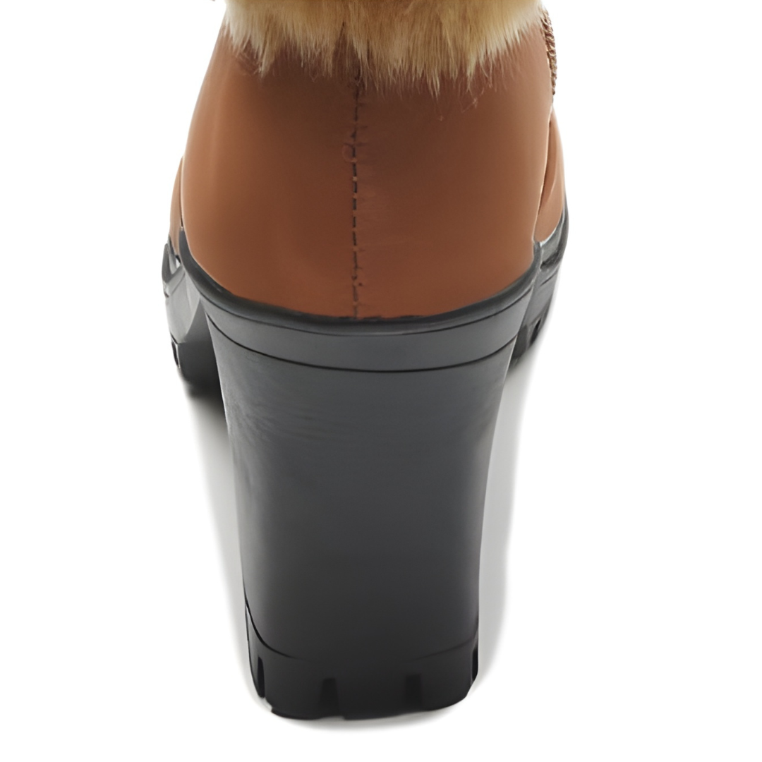 Velura | Faux Fur Winter Boots – Cozy Block Heel Style for Women