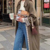 Isla | Stilvoller Oversize-Trenchcoat mit Karomuster für Damen