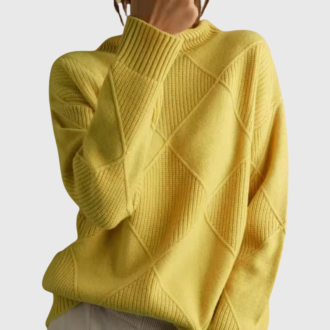 Camille | Maglione a collo alto con motivo geometrico