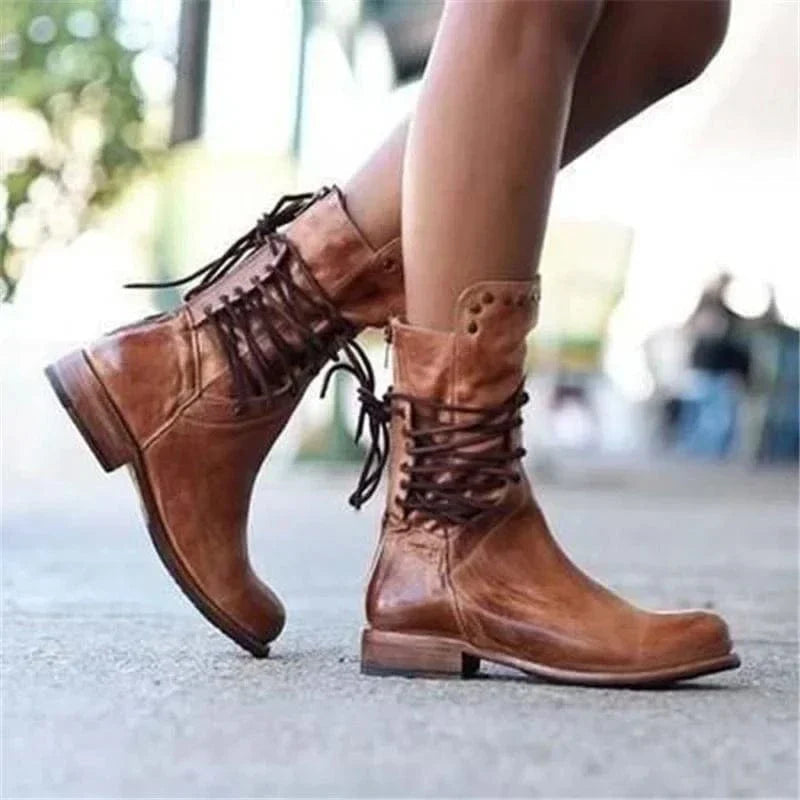 Novelle | Stivaletti western da donna rustici, con lacci