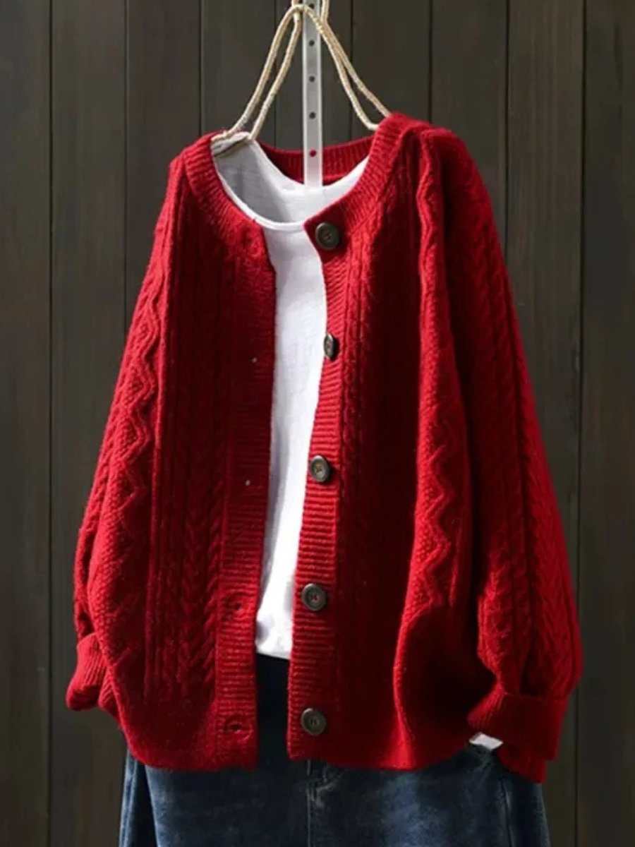Adeline | Oversized Cable Knit Cardigan