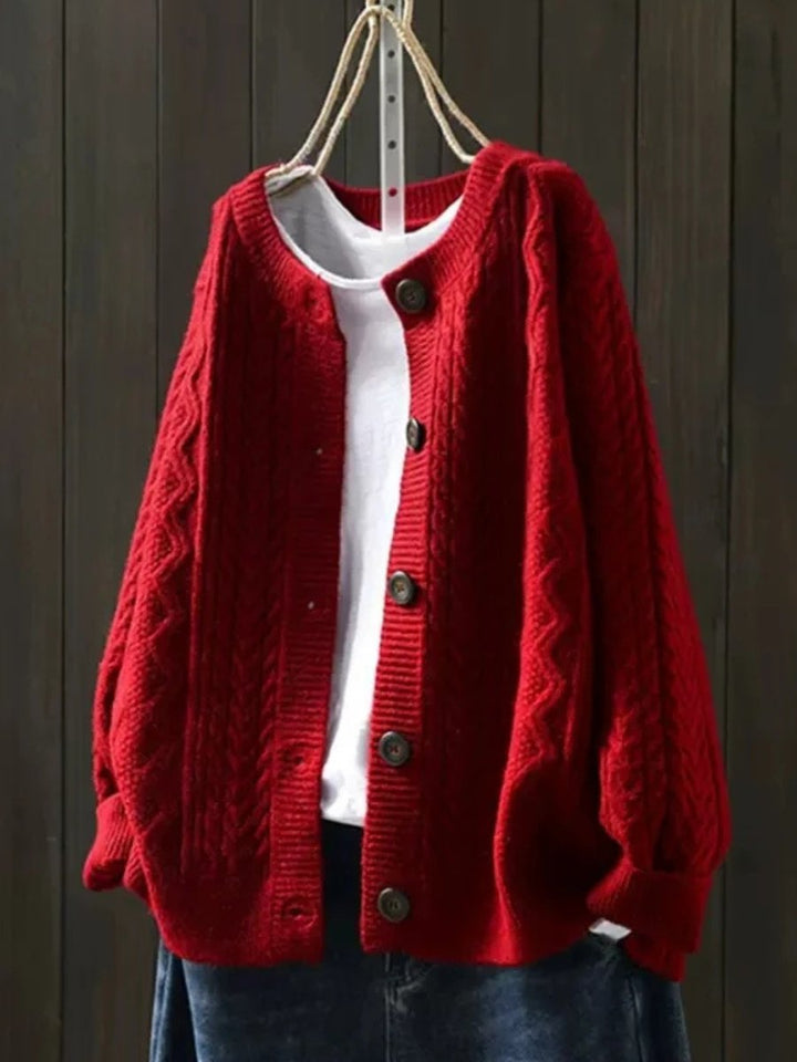 Adeline | Oversized Cable Knit Cardigan