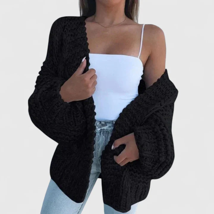 Solène | Chunky Knit Open Cardigan
