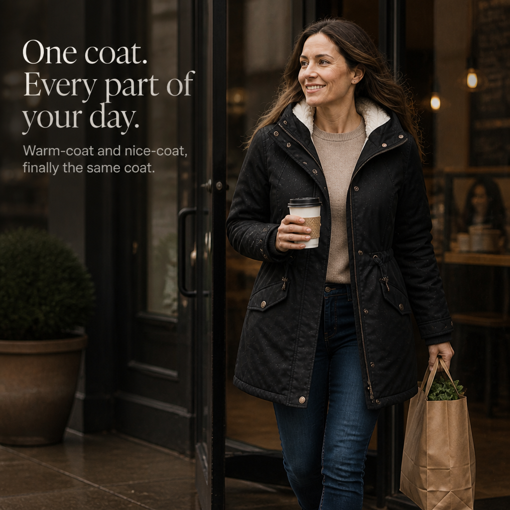 Warmbella | Padded Parka – Fleece-Lined Waist-Defining Style