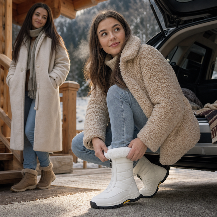 Snowlina | Plush-Lined Snow Boots – Mid-Calf Style for Women