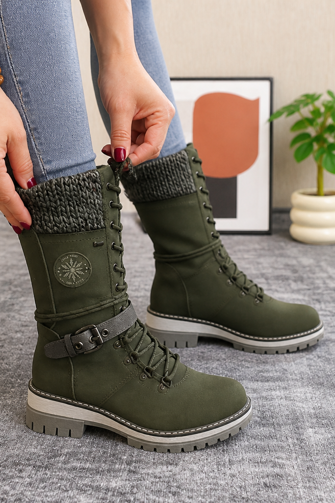 Snowbella | Knee-High Winter Boots – Comfortable Side-Zip Style