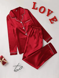 Chloe | Silky Satin Loungewear Pajama Set