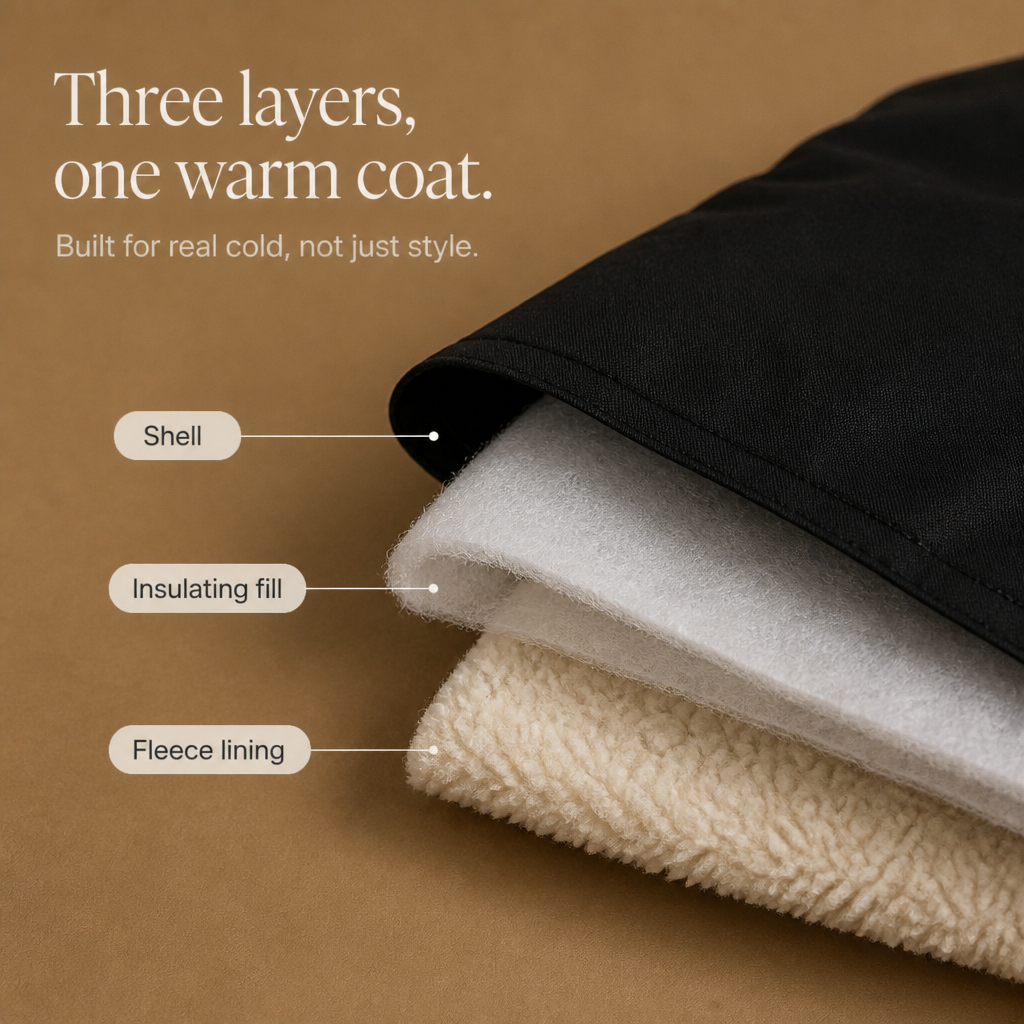 Warmbella | Padded Parka – Fleece-Lined Waist-Defining Style