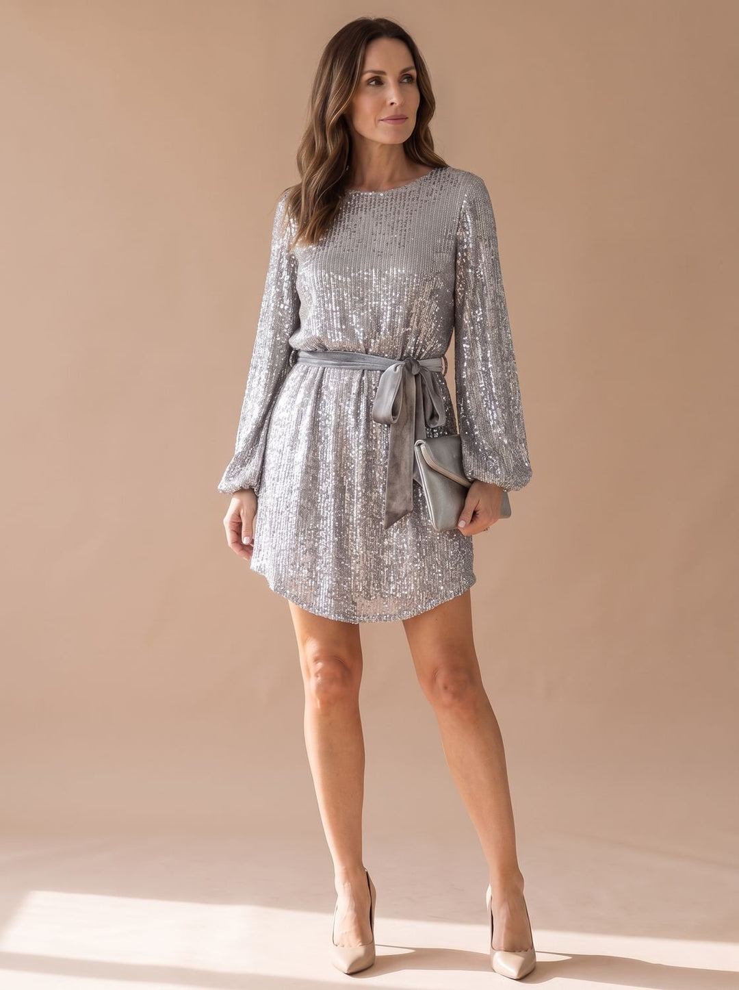 Mysa | Sequin Mini Dress – Elegant Balloon Sleeve Style for Women