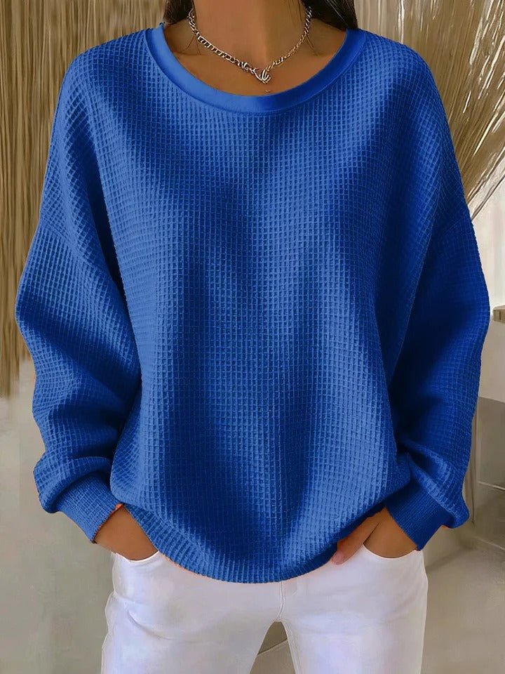 Ellora | Lockerer Pullover aus strukturiertem Waffelstrick