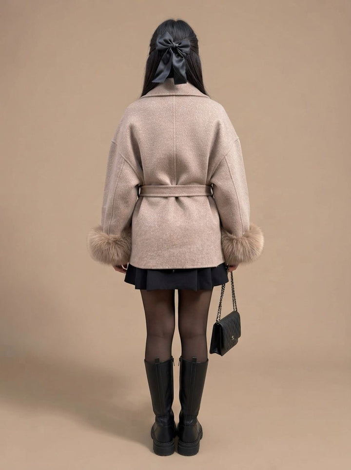 Fiora | Faux Fur Coat – Elegant Wrap Style for Women