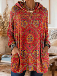 Astrid | Ethnic Print Hooded Tunic