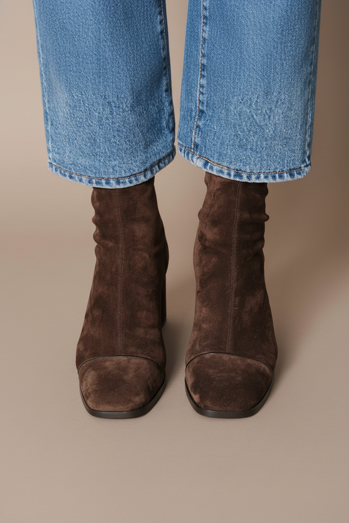 Daria | Women's Modern Square Toe Block Heel Ankle Boot