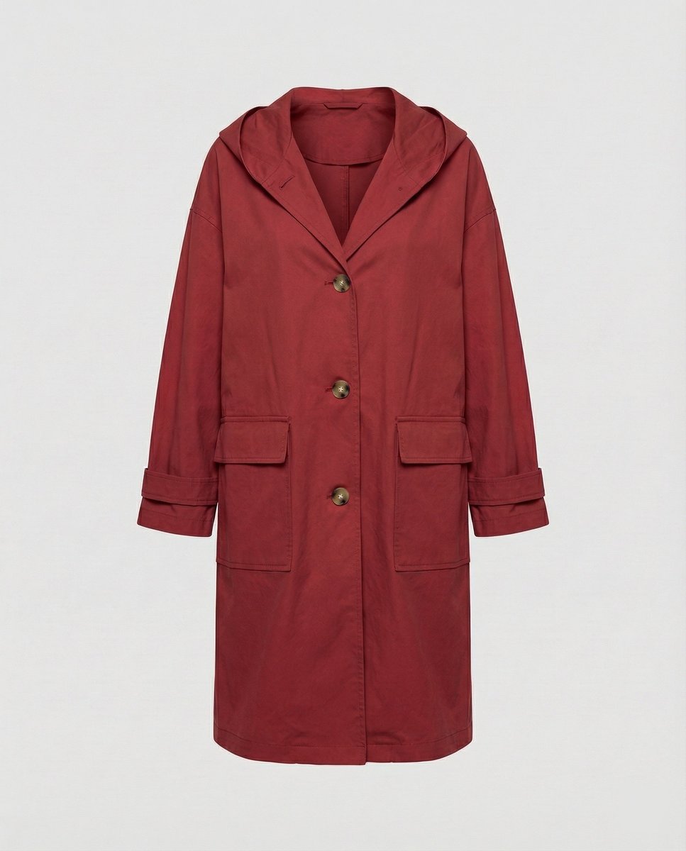 Elena | Women's Elegant Long Waterproof Hooded Trench Coat