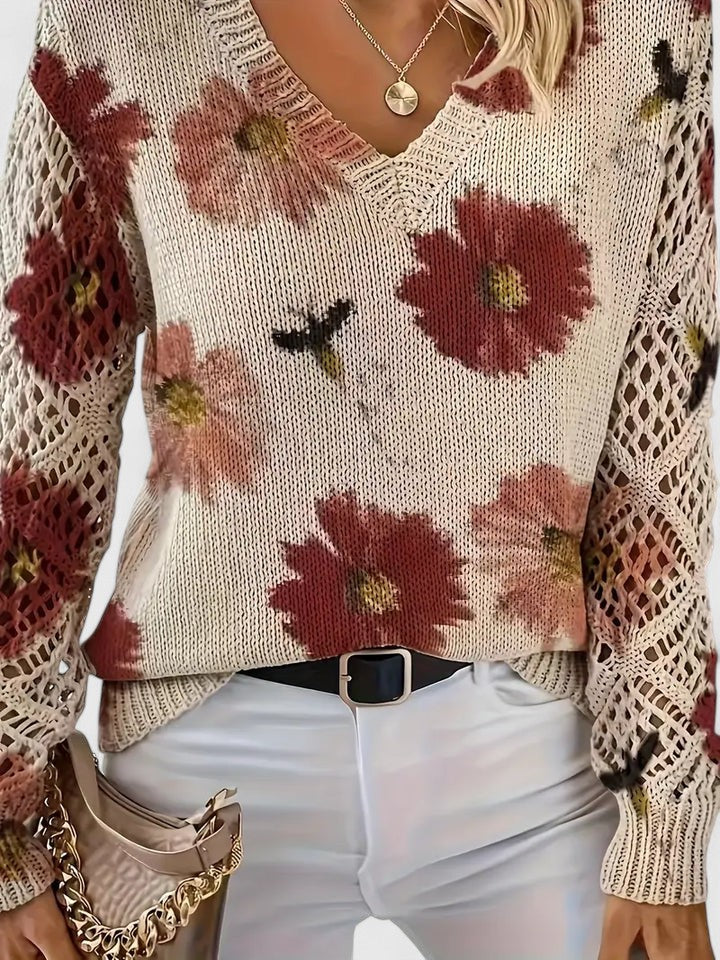 Corinne | Floral Knit Cardigan