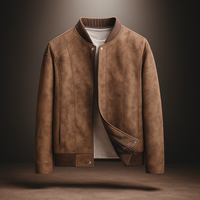 Rowan | Vegan-Suede Polyester-Lined Classic Bomber Jacket