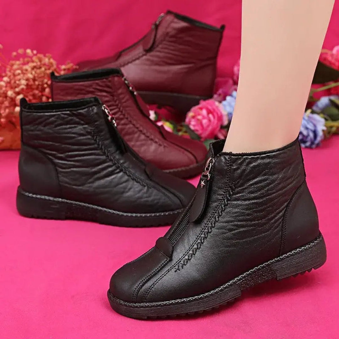 Aurelia | Elegante Ankle Boots für Damen aus gefüttertem Leder mit Fleecefutter