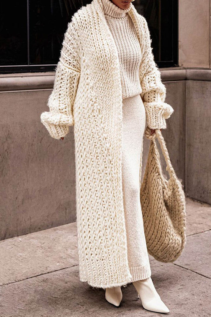 Marielle | Cardigan lungo oversize in maglia spessa