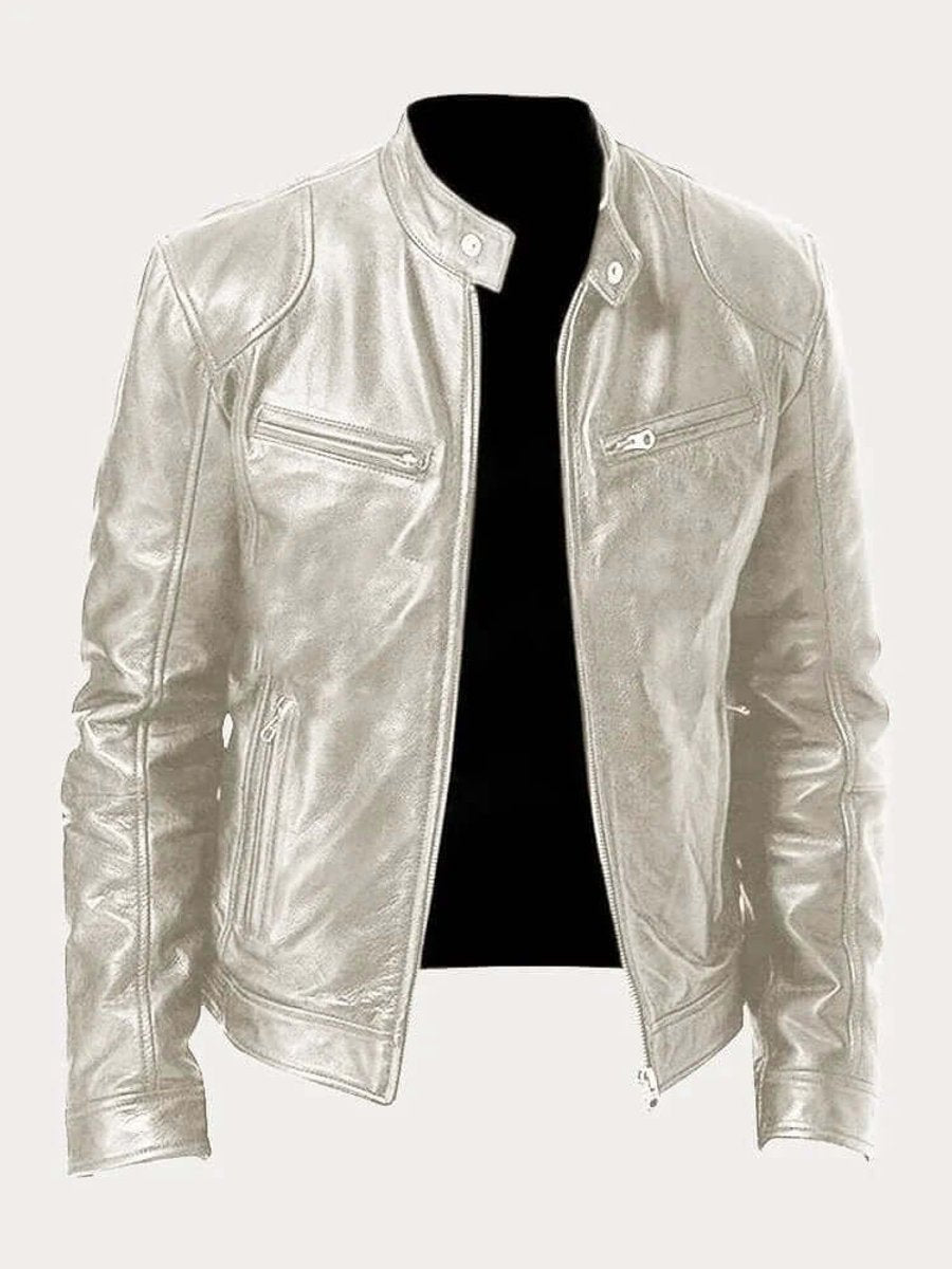 Maverick | Biker Jacket for Men with Genuine Leather Design