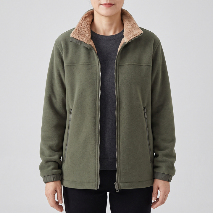 Zerano | Fleece Jacket – Lightweight Stand-Up Collar for Comfort