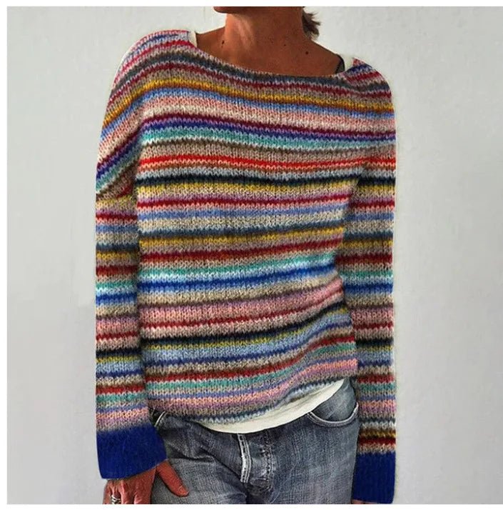 Sienna | Retro-Pullover mit Streifenmuster