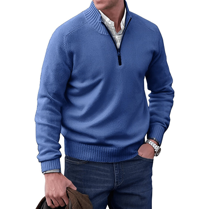 Landon | Maglione in maglia con mezza zip