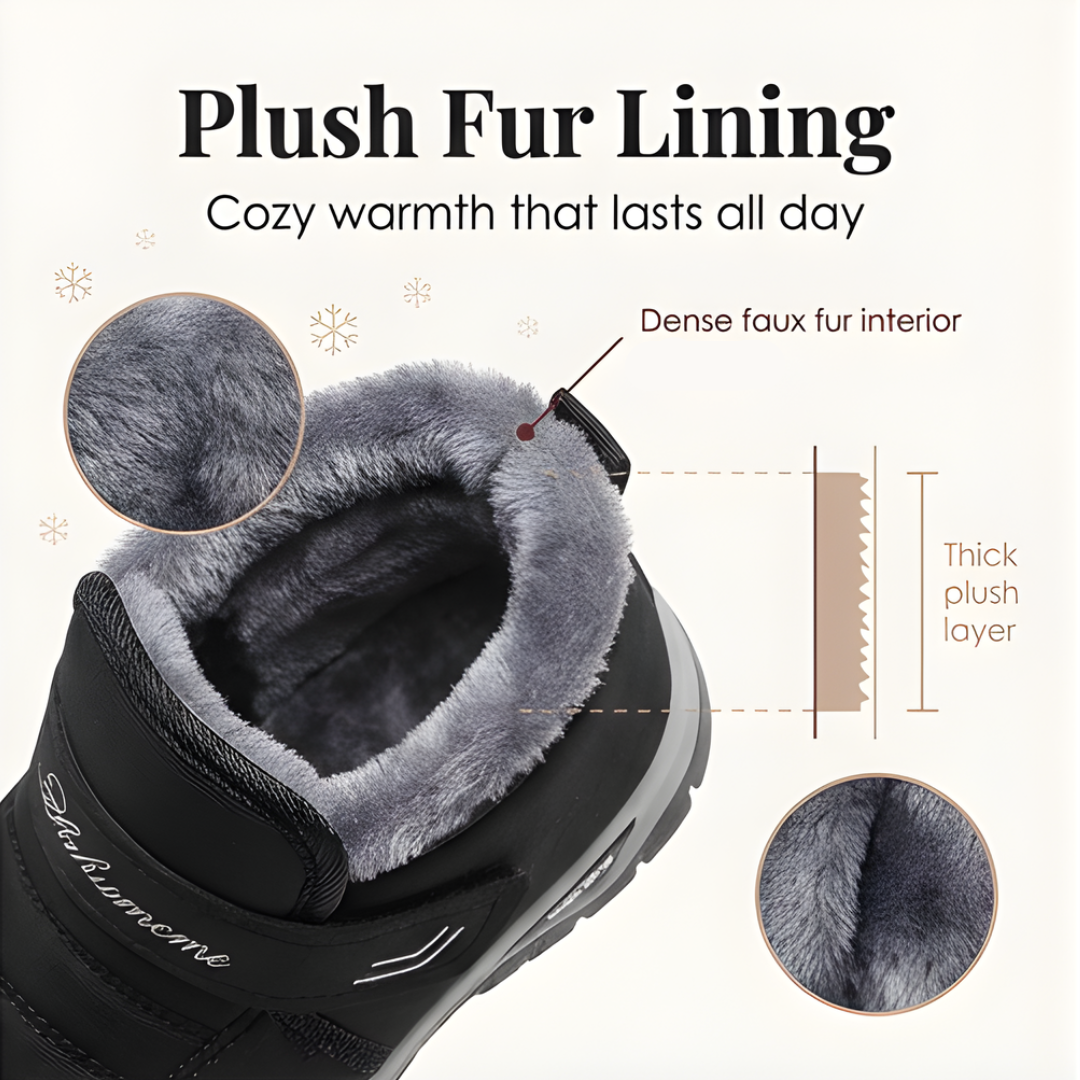 Cozara | Fur Lined Winter Boots – Slip On Design for Comfort