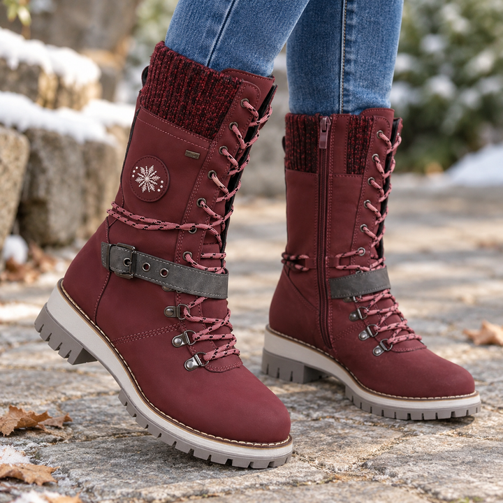 Snowlina | Knee-High Snow Boots – Adjustable Insulated Style