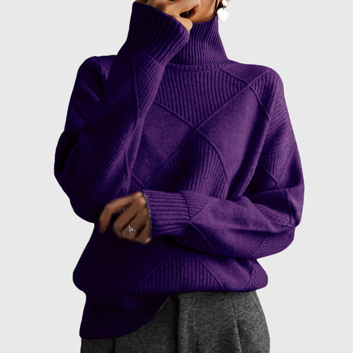 Camille | Maglione a collo alto con motivo geometrico